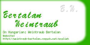 bertalan weintraub business card